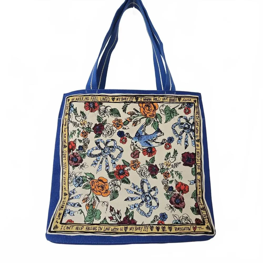 NWT - Brighton Love Tote Bag - Floral Heart Design - Picture 2 of 7